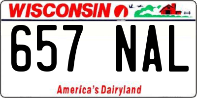 WI license plate 657NAL