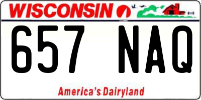 WI license plate 657NAQ
