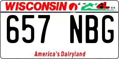 WI license plate 657NBG