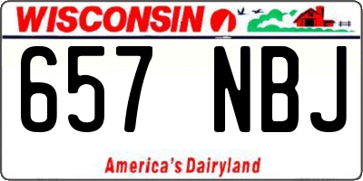 WI license plate 657NBJ