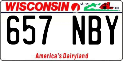 WI license plate 657NBY