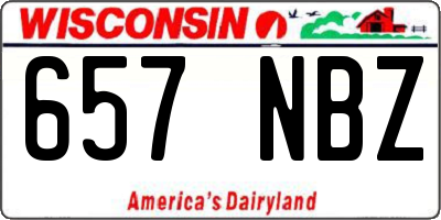WI license plate 657NBZ