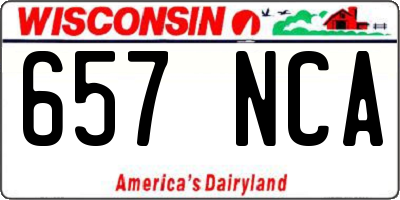 WI license plate 657NCA