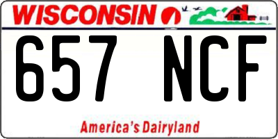 WI license plate 657NCF