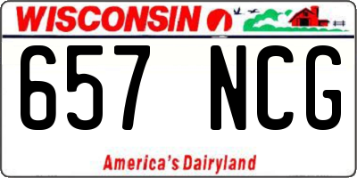 WI license plate 657NCG