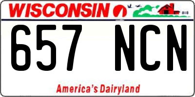WI license plate 657NCN