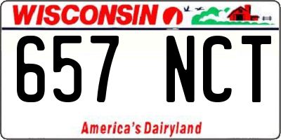 WI license plate 657NCT