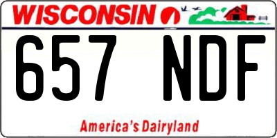 WI license plate 657NDF