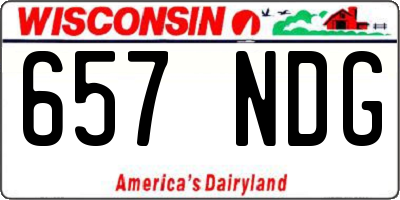 WI license plate 657NDG