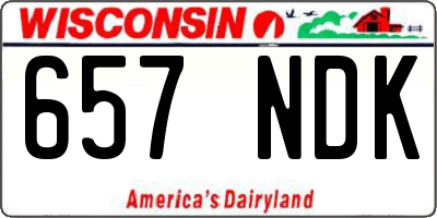 WI license plate 657NDK