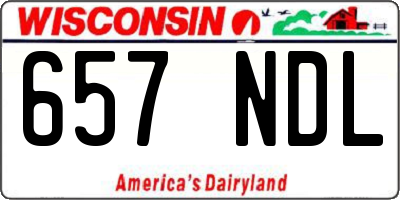 WI license plate 657NDL