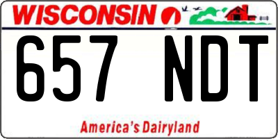 WI license plate 657NDT