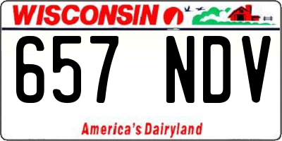 WI license plate 657NDV