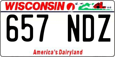 WI license plate 657NDZ