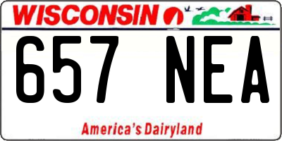 WI license plate 657NEA