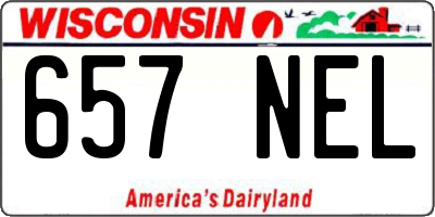 WI license plate 657NEL
