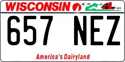 WI license plate 657NEZ