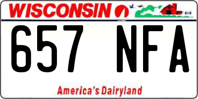 WI license plate 657NFA