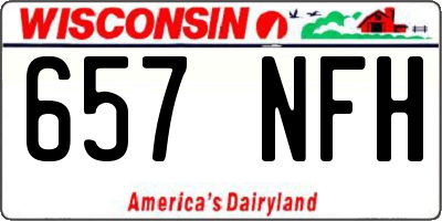 WI license plate 657NFH