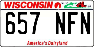 WI license plate 657NFN