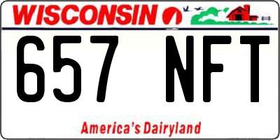 WI license plate 657NFT