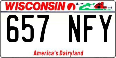 WI license plate 657NFY