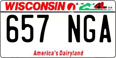 WI license plate 657NGA