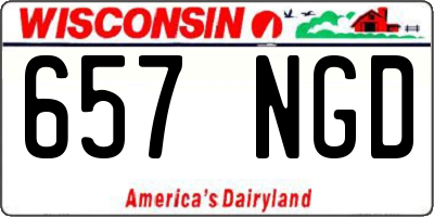 WI license plate 657NGD
