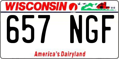 WI license plate 657NGF