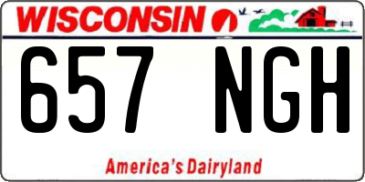 WI license plate 657NGH