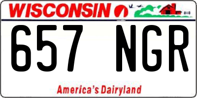 WI license plate 657NGR