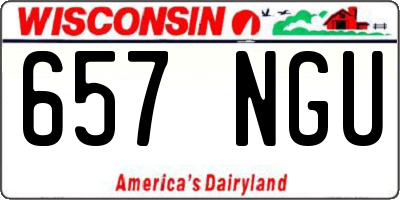 WI license plate 657NGU