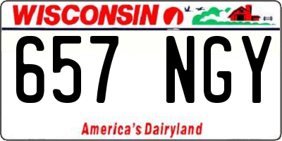 WI license plate 657NGY