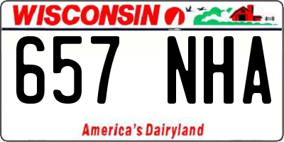 WI license plate 657NHA