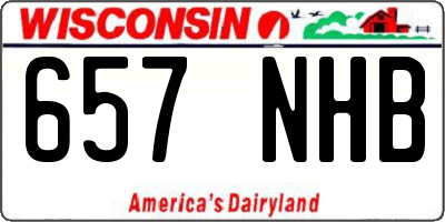 WI license plate 657NHB