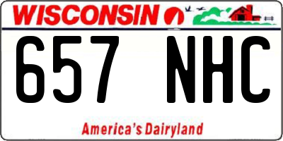 WI license plate 657NHC