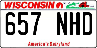 WI license plate 657NHD