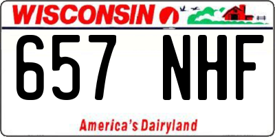 WI license plate 657NHF