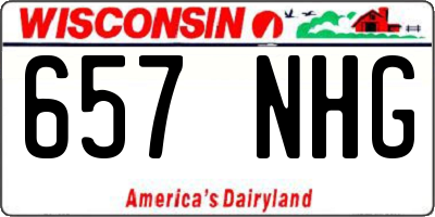 WI license plate 657NHG