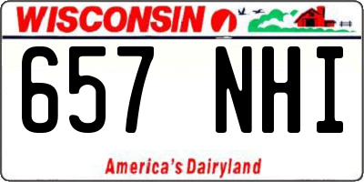 WI license plate 657NHI