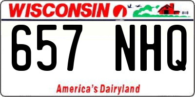 WI license plate 657NHQ