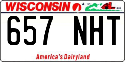 WI license plate 657NHT