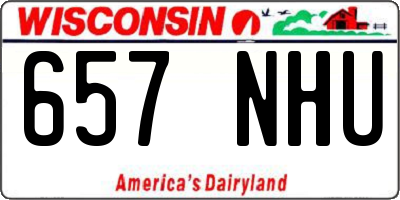 WI license plate 657NHU