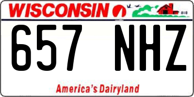 WI license plate 657NHZ