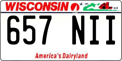 WI license plate 657NII