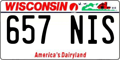WI license plate 657NIS