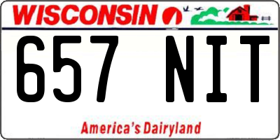 WI license plate 657NIT