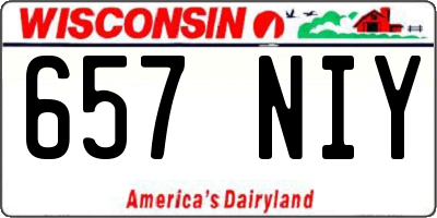 WI license plate 657NIY