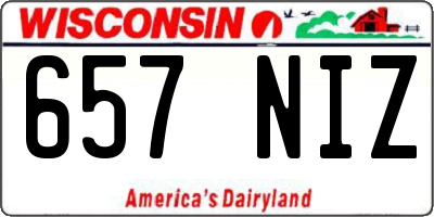 WI license plate 657NIZ