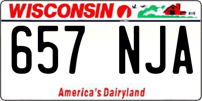 WI license plate 657NJA